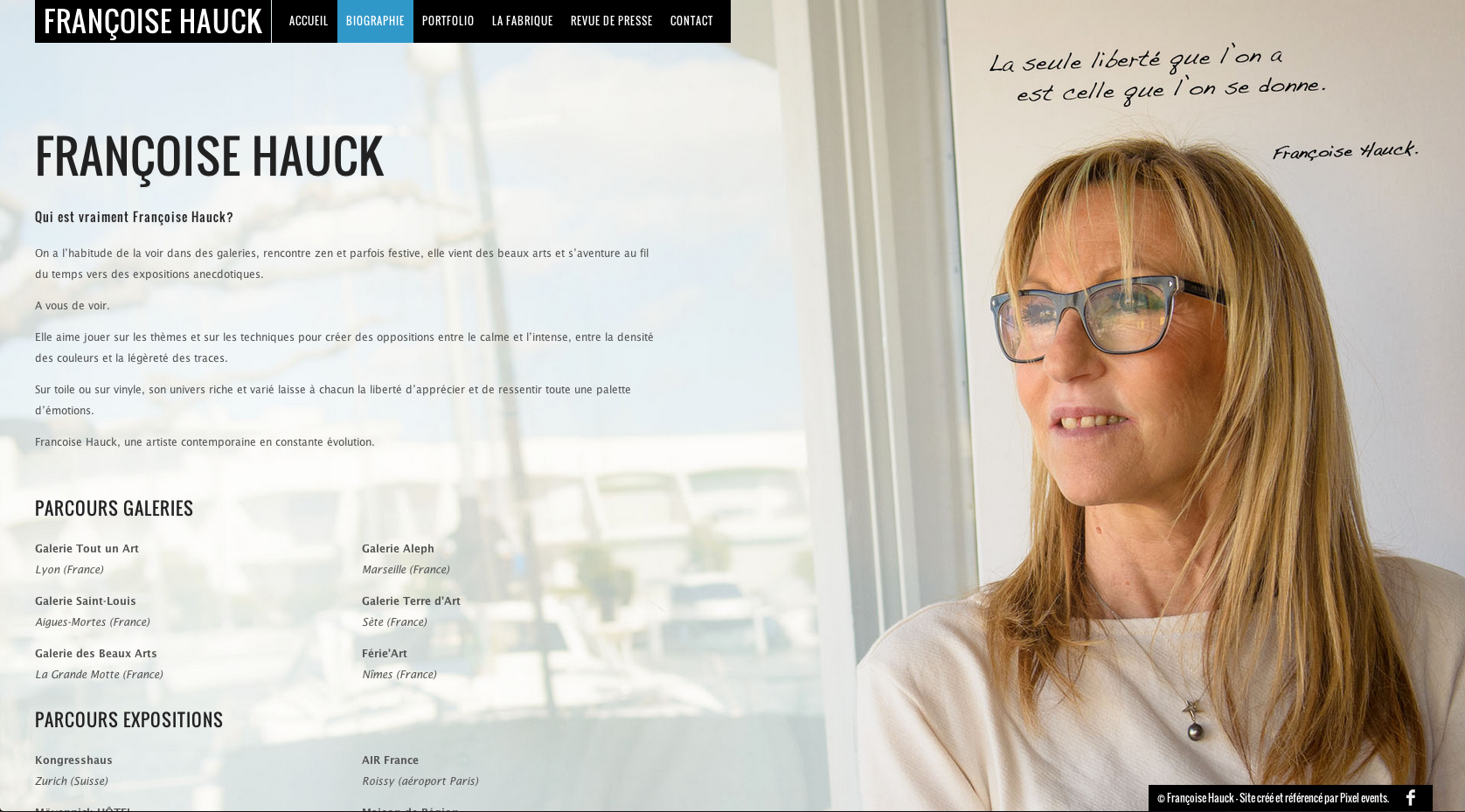 Création de site Internet pour l’Artiste peintre Françoise Hauck