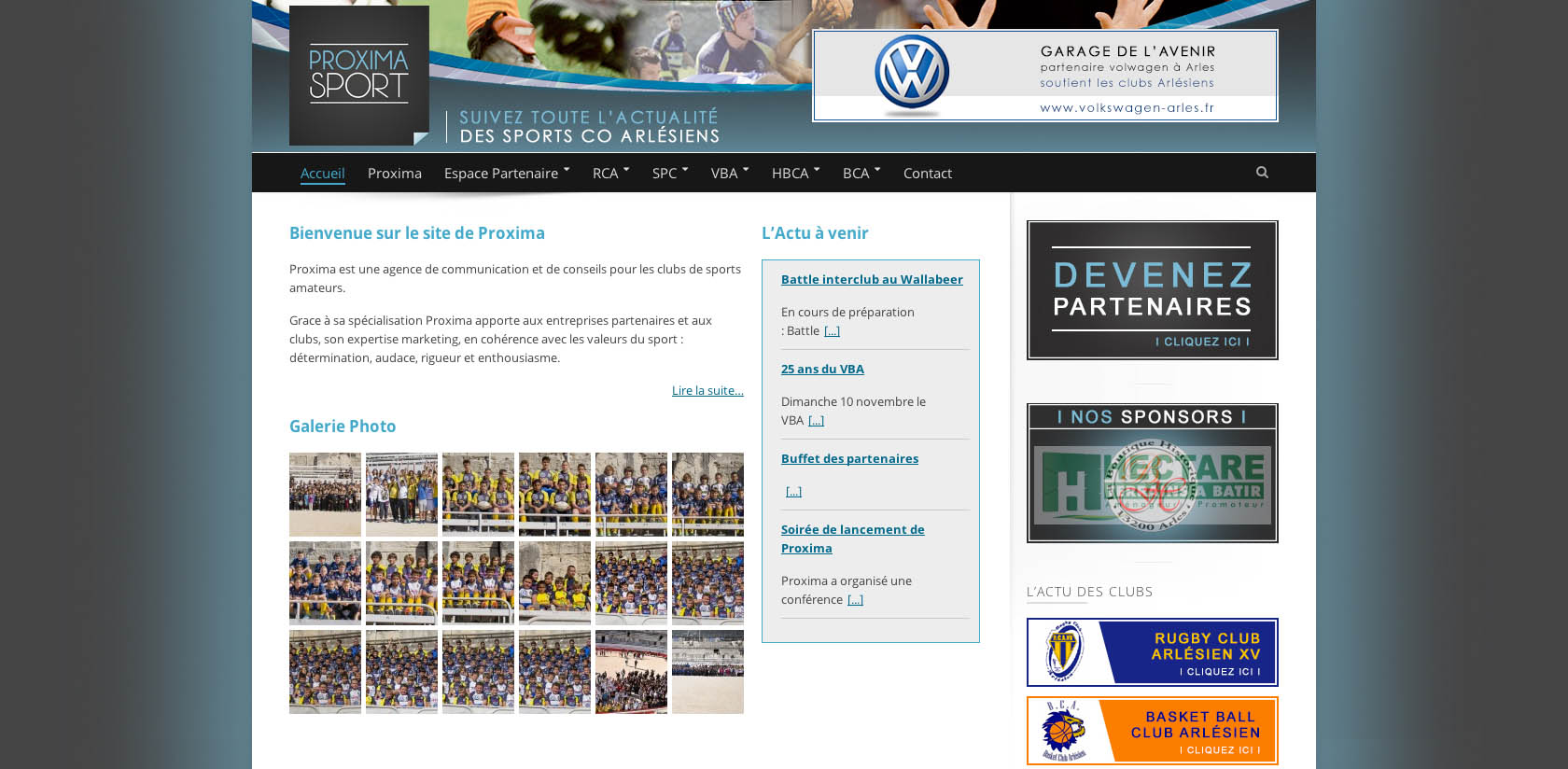 Création du site Internet de Proxima Sport à Arles