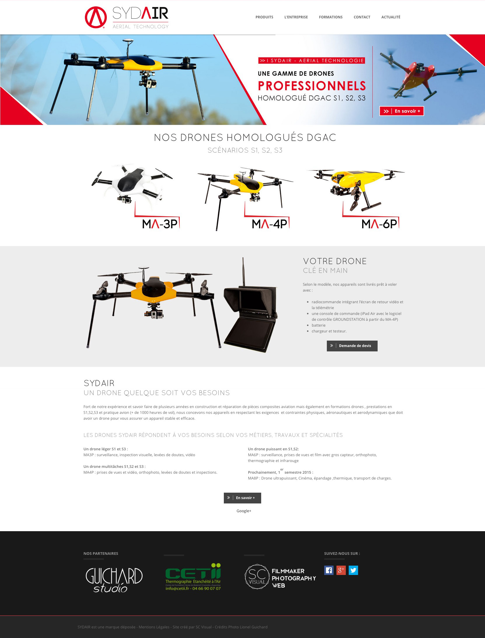 Création de site Internet Arles - Sydair fabricant de drone